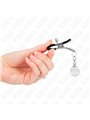 Kink - Glass Bead Nipple Clamps Silver 6 Cm