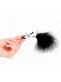 Kink - Feather Nipple Clamp Black 7 Cm