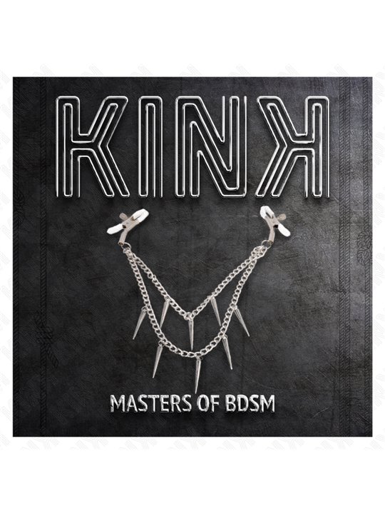 Kink - Morsetti a Vite per Capezzoli con Catene e Spuntoni 30 Cm