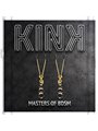 Kink - Pinze per Capezzoli Colore Oro con 3 Perline Nere di Vetro 7 Cm