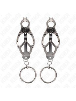 Kink - O-Ring Japanese Clover Nipple Clamps Silver