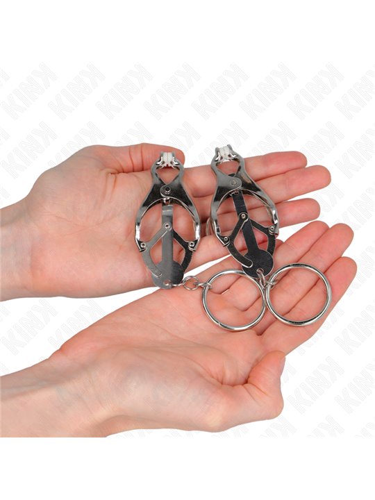 Kink - Pinze per Capezzoli con Anello Colore Argento
