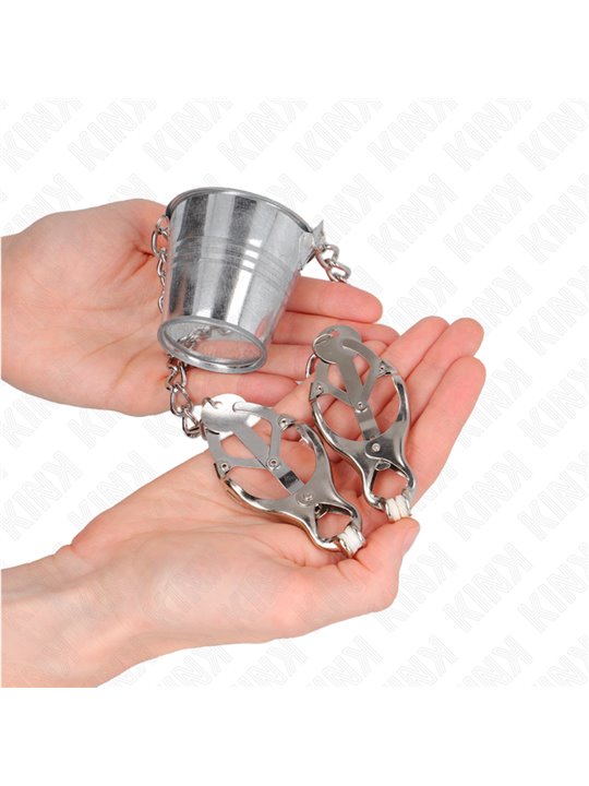 Kink - Nipple Clamps With A Bucket Silver