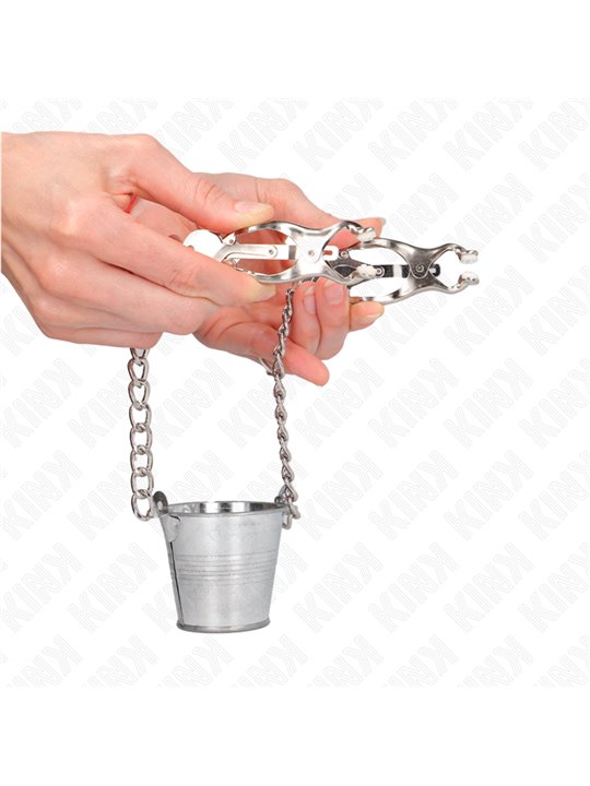 Kink - Nipple Clamps With A Bucket Silver