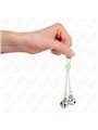 Kink - Pendenti per Capezzoli con Teschio Fluorescente e Campanellini