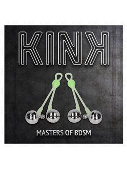 Kink - Luminous Skull Nipple Clamps With Ring Bells Adjustable Green / Silver