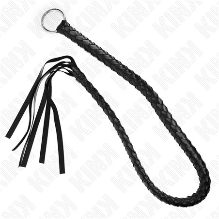 Kink - Frusta a Serpente Nera con Anello nel Manico 65 Cm