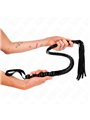Kink - Frusta a Serpente Nera con Manico di Perline 80 Cm