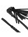 Kink - Frusta a Serpente Nera con Manico di Perline 80 Cm