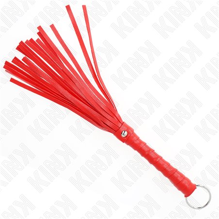 Kink - Mini Frusta in Pelle Vegana Rossa 28 Cm
