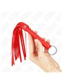 Kink - Mini Frusta in Pelle Vegana Rossa 28 Cm
