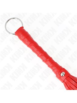Kink - Mini Frusta in Pelle Vegana Rossa 28 Cm