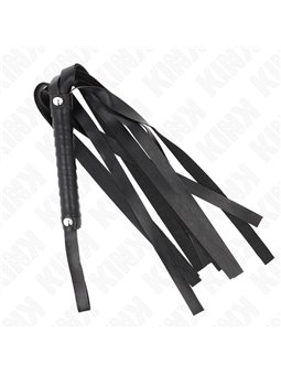 Kink - Frusta in Pelle Vegana Nera a Coda Larga 48,5 Cm