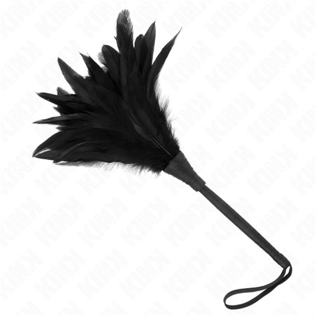 Kink - Frusta in Silicone Nero a Forma di Rosa 45 Cm