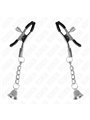 Kink - Morsetti a Vite per Capezzoli con Pendente Campana Argento 6 Cm