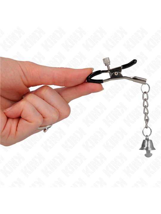 Kink - Silver Bell Pendant Nipple Clamps 6 Cm