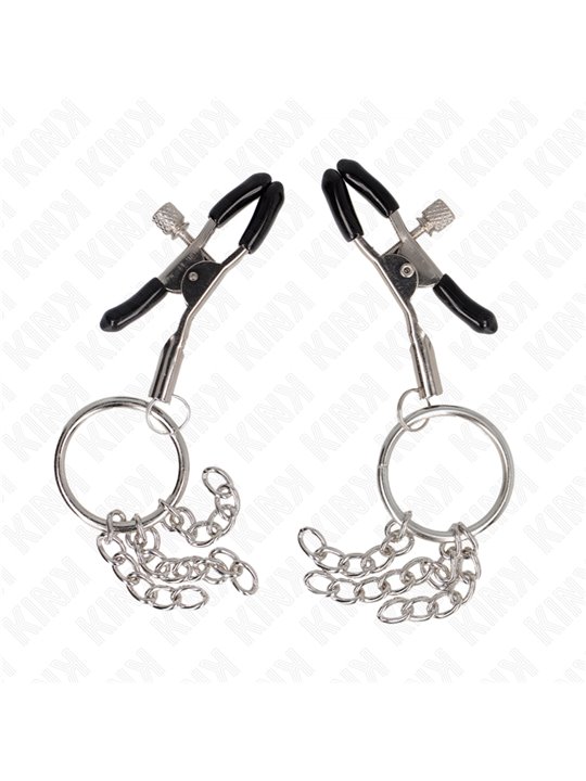 Kink - O Ring Nipple Clamp And Little Chain Silver 6 Cm