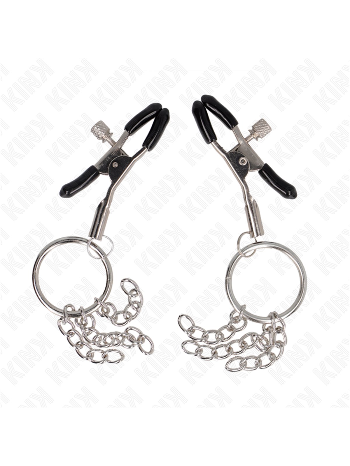 Kink - O Ring Nipple Clamp And Little Chain Silver 6 Cm