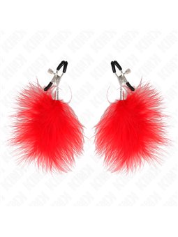 Kink - Feather Nipple Clamp Red 7 Cm