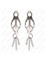 Kink - Japanese Clover Nipple Clamps With Little Chains Silver