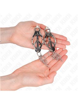 Kink - Pinze per Capezzoli Stile Giapponese con Catenine Argentate