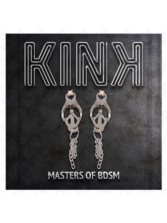Kink - Japanese Clover Nipple Clamps With Little Chains Silver