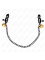 Kink - Flat Chain Nipple Clamps And Bell Silver 30 Cm