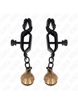 Kink - Bell Jaw Style Nipple Clamps Black 7 Cm