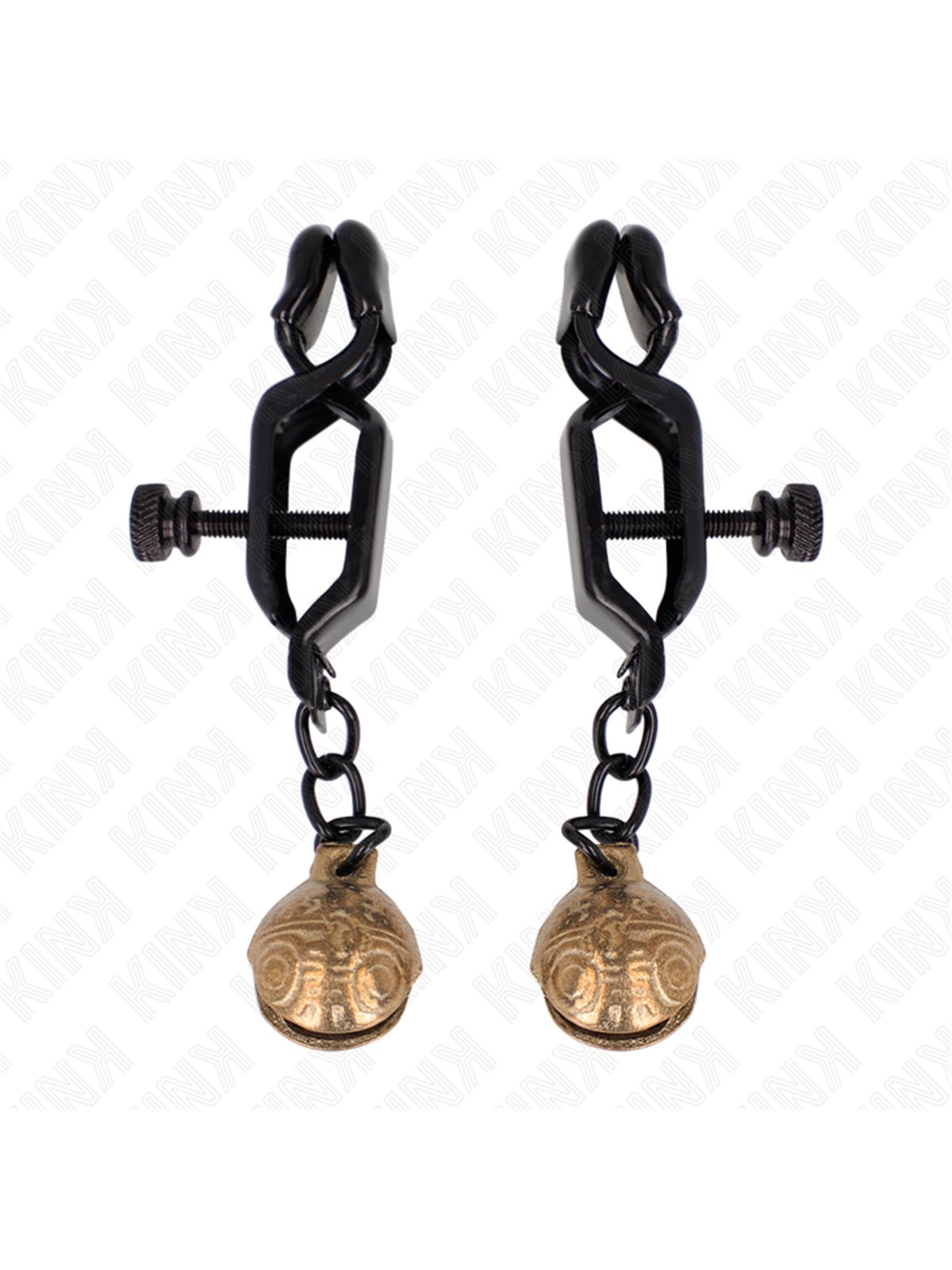 Kink - Bell Jaw Style Nipple Clamps Black 7 Cm
