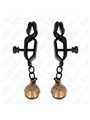 Kink - Bell Jaw Style Nipple Clamps Black 7 Cm