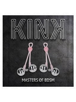 Kink - Pendenti per Capezzoli con Teschio Rosa Fluo e Campanellini Argento