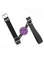 Kink - Breathable Ball 4 Cm Gag With Double Rivet Purple 62.5 X 2.5 Cm Adjustable 42-58 Cm