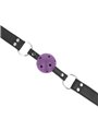 Kink - Bavaglio con Palla Traspirante 4 Cm Viola con Doppio Rivetto