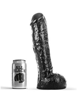 All Black - Pene Realistico con Testicoli e Ventosa 29 CM