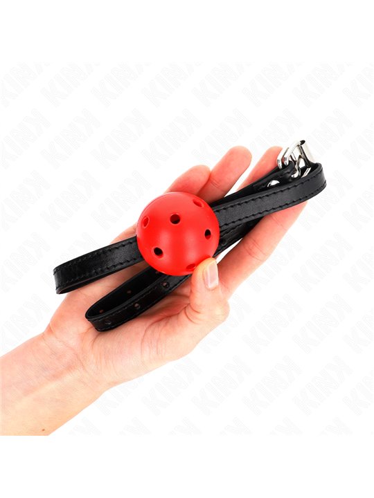Kink - Simplicity Red Breathable 4.5 Cm Ball Gag 62 X 1.5 Cm