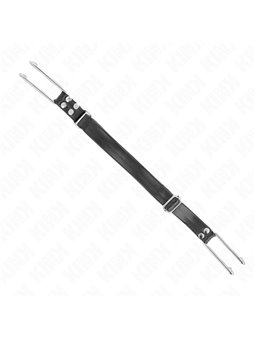 Kink - Bavaglio in Pelle Vegana e Ganci in Acciaio Regolabile 36-52 Cm