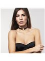 Bijoux Indiscrets - Collare in Pelle Vegana Nera con O-Ring Stile Bondage