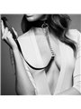 Bijoux Indiscrets - Collare in Pelle Vegana Nera con Guinzaglio in Metallo