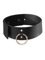 Bijoux Indiscrets - Collare in Pelle Vegana Nera con Guinzaglio in Metallo