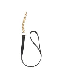Bijoux Indiscrets - Collare in Pelle Vegana Nera con Guinzaglio in Metallo
