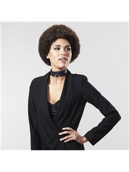 Bijoux Indiscrets - Collare in Pelle Vegana Nera con Guinzaglio in Metallo