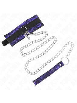 Kink - Short Velvet Lace Necklace With Belt 105 Cm With Nylon Trim 44 X 5.5 Cm