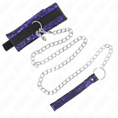 Kink - Short Velvet Lace Necklace With Belt 105 Cm With Nylon Trim 44 X 5.5 Cm