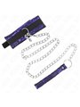 Kink - Collare con Guinzaglio 105 Cm in Pizzo di Velluto 44 x 5,5 Cm