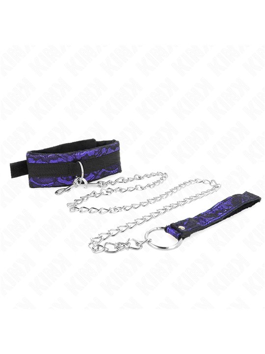 Kink - Short Velvet Lace Necklace With Belt 105 Cm With Nylon Trim 44 X 5.5 Cm