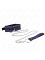 Kink - Collare con Guinzaglio 105 Cm in Pizzo di Velluto 44 x 5,5 Cm