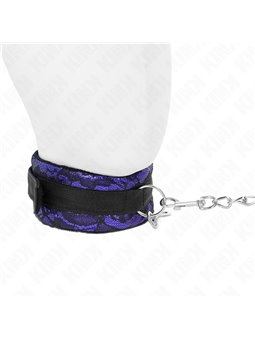 Kink - Collare con Guinzaglio 105 Cm in Pizzo di Velluto 44 x 5,5 Cm