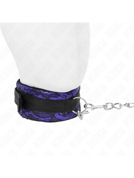Kink - Short Velvet Lace Necklace With Belt 105 Cm With Nylon Trim 44 X 5.5 Cm