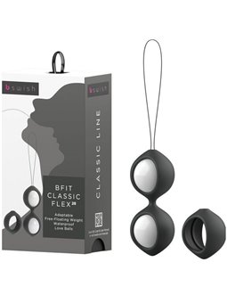 B Swish Bfit Classic Flex 28 - Palline di Kegel in Silicone Nero 28 GR