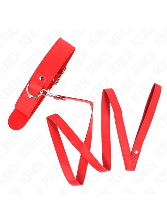 Kink - Necklace With Belt 116 Cm Rojo Strap Adjustable 32-50 Cm X 8 Cm